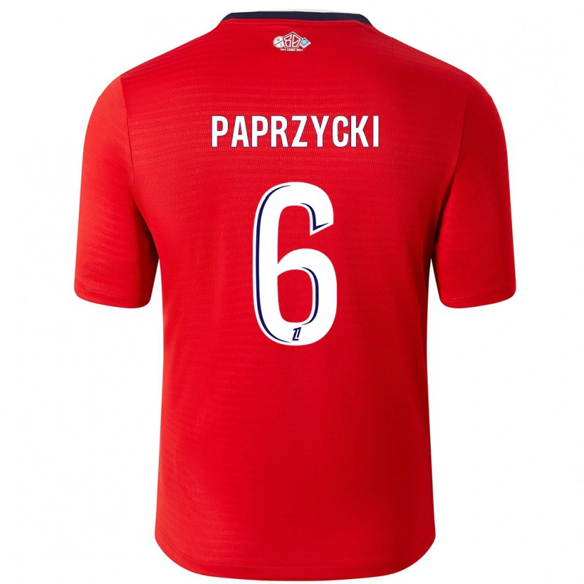 DanxenレディースAurore Paprzycki#6赤 白ホームシャツ2024/25ジャージーユニフォーム