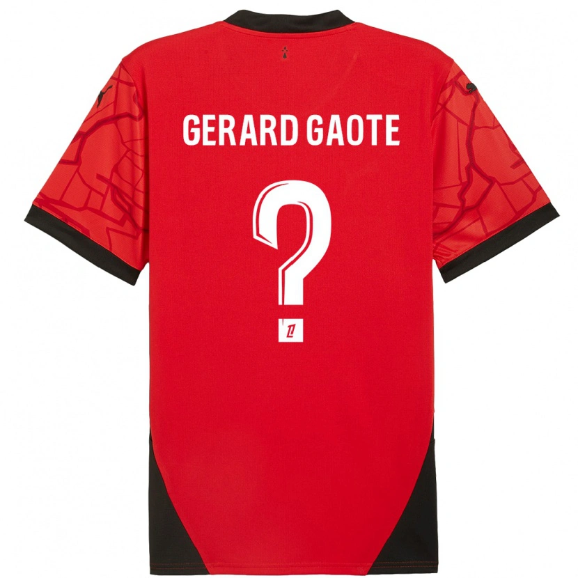DanxenレディースSteven Gerard Gaote#0赤黒ホームシャツ2024/25ジャージーユニフォーム