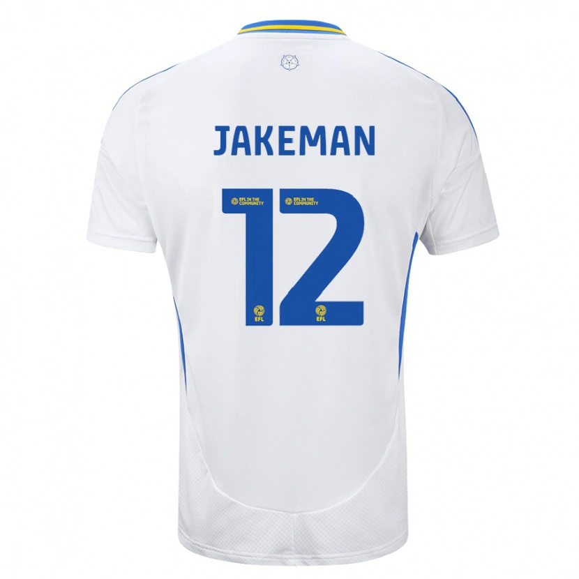 Danxenレディースハリエット・ジェイクマン#12ホワイト ブルーホームシャツ2024/25ジャージーユニフォーム