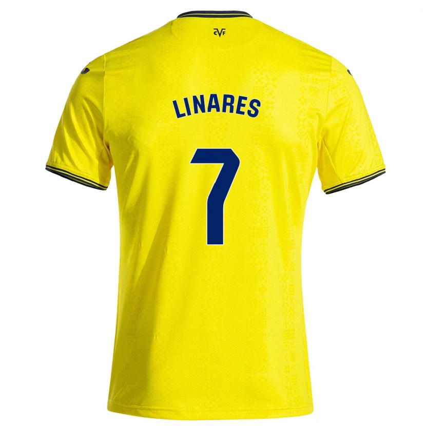 DanxenレディースMario Linares#7黄 黒ホームシャツ2024/25ジャージーユニフォーム