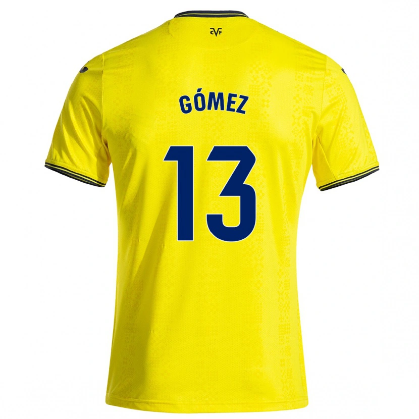 DanxenレディースRubén Gómez#13黄 黒ホームシャツ2024/25ジャージーユニフォーム