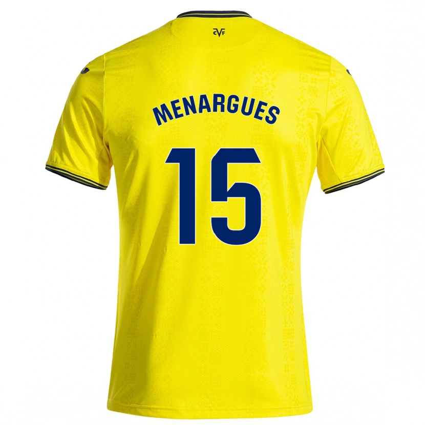 DanxenレディースJoseda Menargues#15黄 黒ホームシャツ2024/25ジャージーユニフォーム