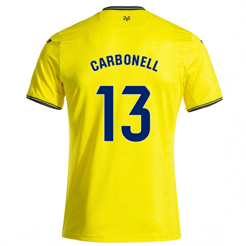 DanxenレディースCarmen Carbonell#13黄 黒ホームシャツ2024/25ジャージーユニフォーム