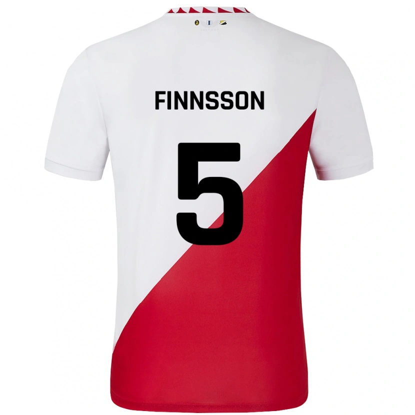 Danxenレディースコルベイン・フィンソン#5白 赤ホームシャツ2024/25ジャージーユニフォーム