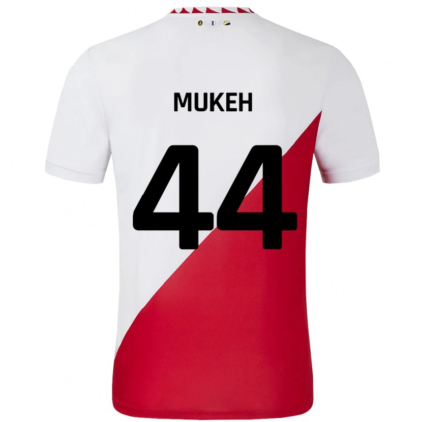 DanxenレディースJoshua Mukeh#44白 赤ホームシャツ2024/25ジャージーユニフォーム