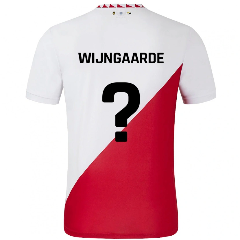 DanxenレディースJahrnell Wijngaarde#0白 赤ホームシャツ2024/25ジャージーユニフォーム