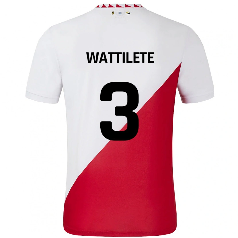 DanxenレディースJulia Wattilete#3白 赤ホームシャツ2024/25ジャージーユニフォーム