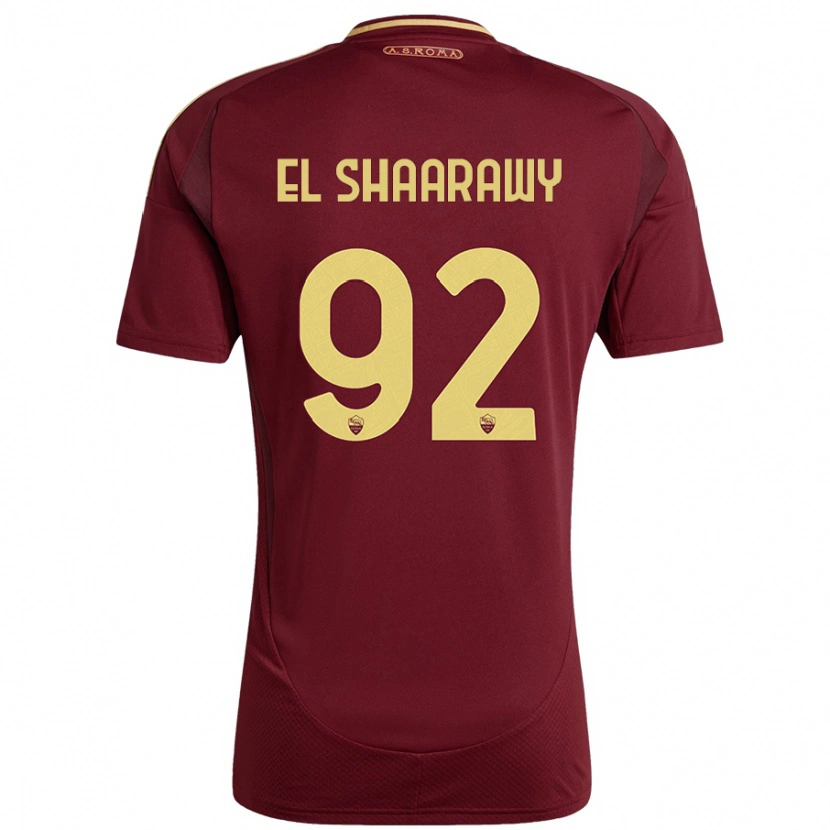 Danxenレディースステファン・エル・シャーラウィ#92レッドブラウンゴールドホームシャツ2024/25ジャージーユニフォーム