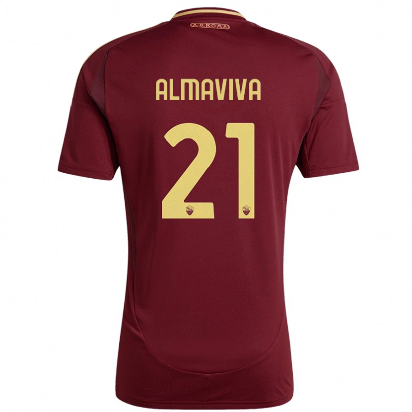 DanxenレディースMattia Almaviva#21レッドブラウンゴールドホームシャツ2024/25ジャージーユニフォーム