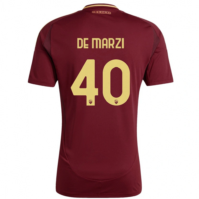 DanxenレディースGiorgio De Marzi#40レッドブラウンゴールドホームシャツ2024/25ジャージーユニフォーム