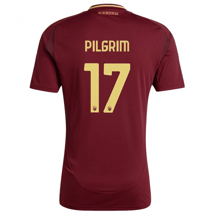 DanxenレディースAlayah Pilgrim#17レッドブラウンゴールドホームシャツ2024/25ジャージーユニフォーム