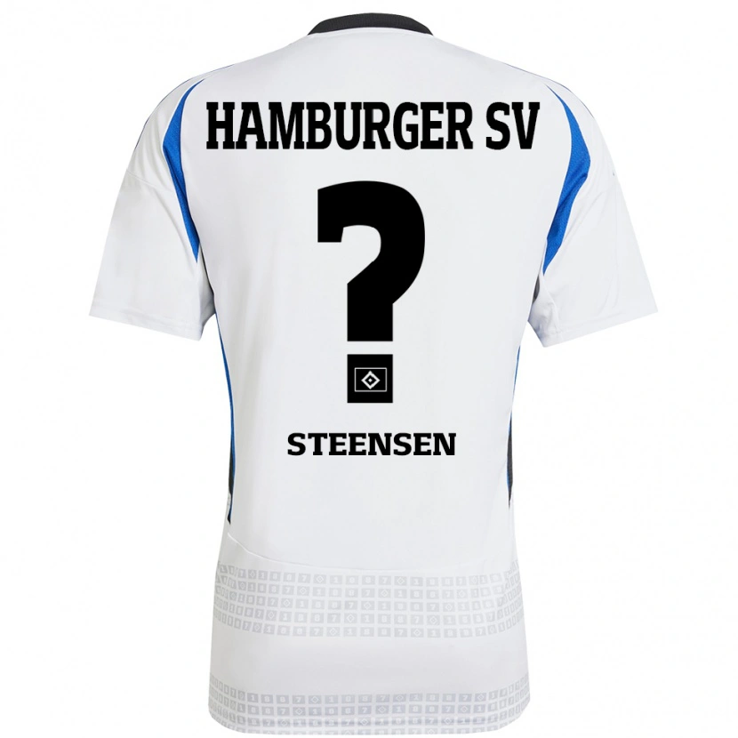 DanxenレディースMika Steensen#0ホワイト ブルーホームシャツ2024/25ジャージーユニフォーム