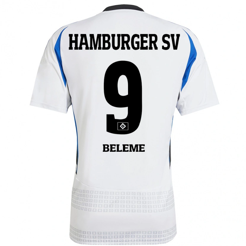 DanxenレディースDaouda Beleme#9ホワイト ブルーホームシャツ2024/25ジャージーユニフォーム