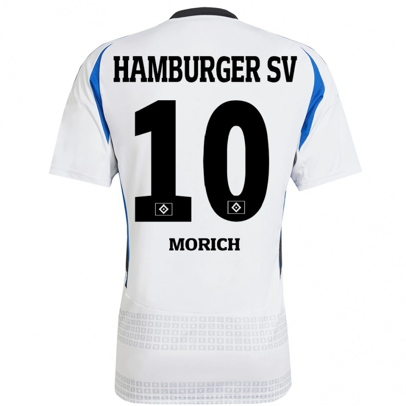 DanxenレディースCarla Morich#10ホワイト ブルーホームシャツ2024/25ジャージーユニフォーム
