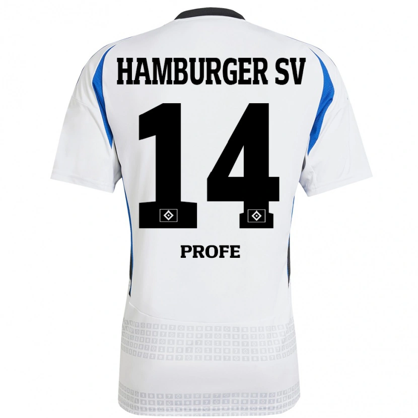 DanxenレディースSophie Profé#14ホワイト ブルーホームシャツ2024/25ジャージーユニフォーム