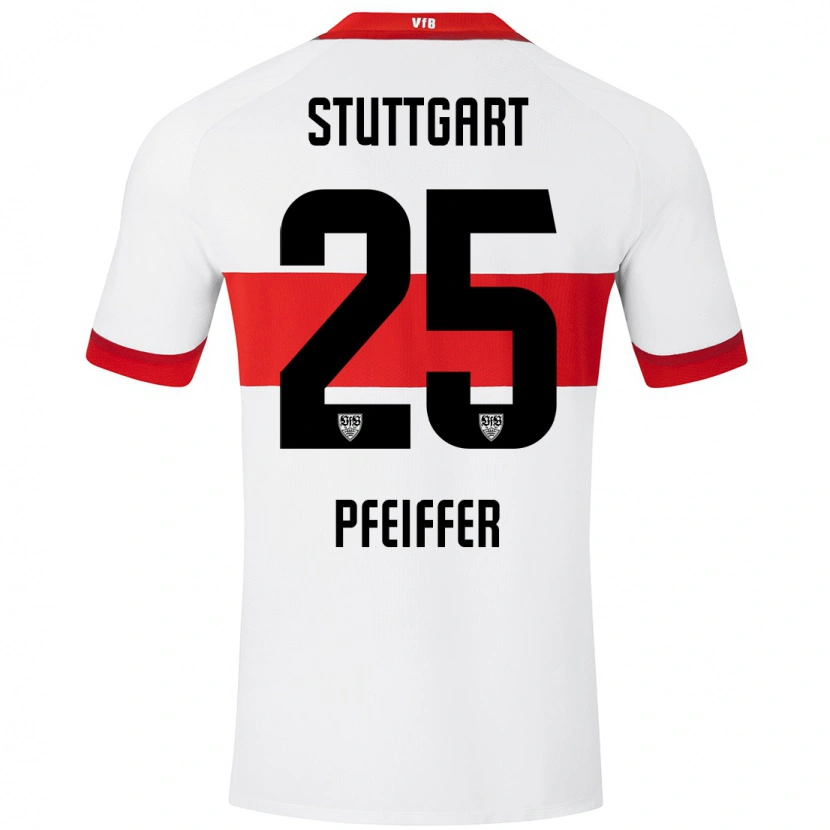 Danxenレディースルカ・ファイファー#25白 赤ホームシャツ2024/25ジャージーユニフォーム