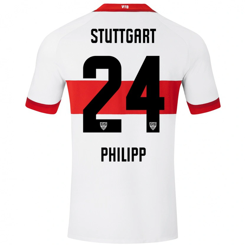DanxenレディースCeline Philipp#24白 赤ホームシャツ2024/25ジャージーユニフォーム