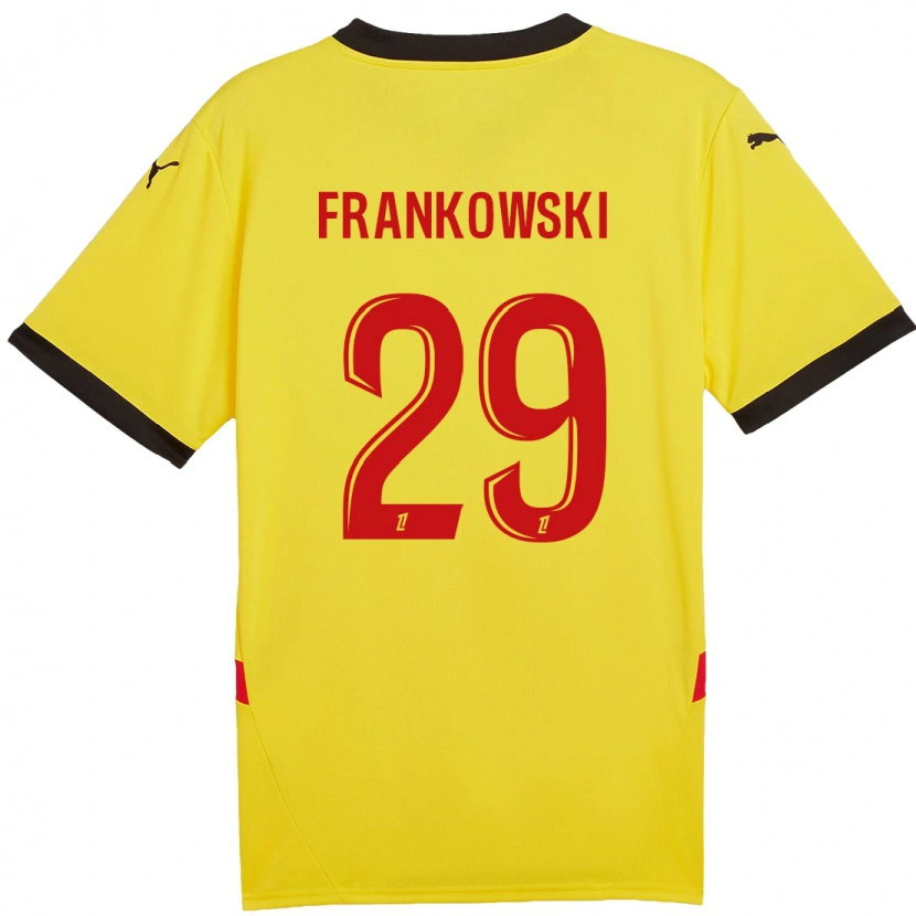 Danxenレディースプジェミスワフ・フランコフスキ#29黄 赤ホームシャツ2024/25ジャージーユニフォーム