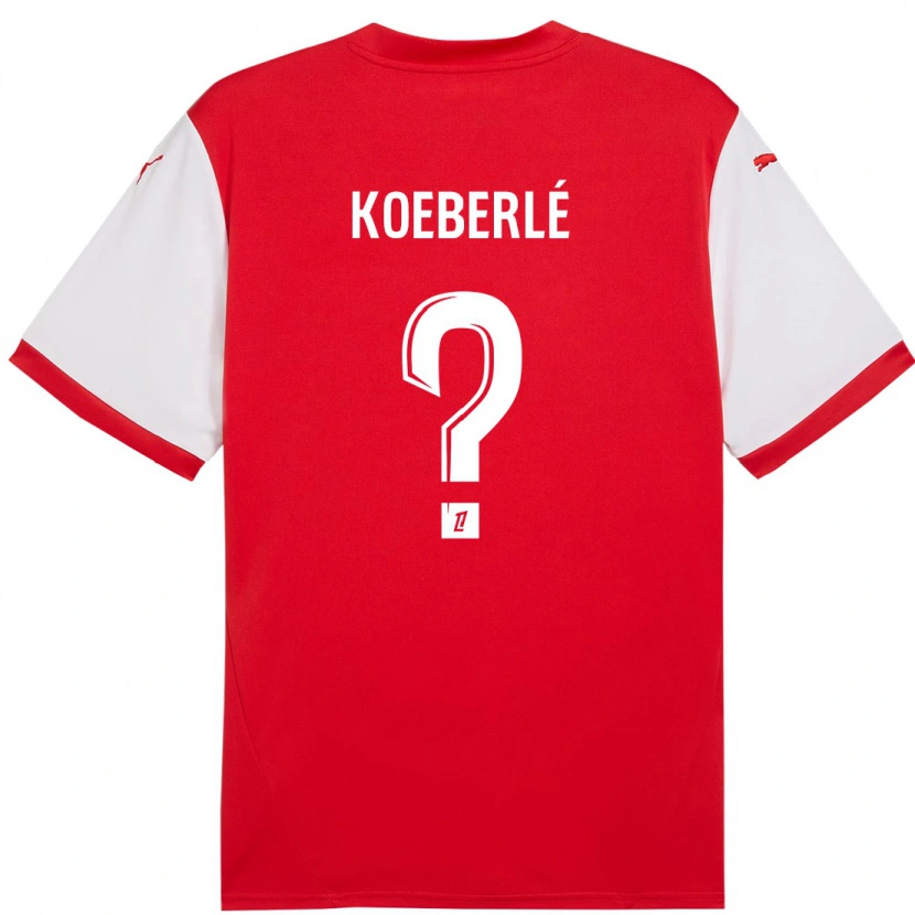 DanxenレディースSamuel Koeberlé#0赤 白ホームシャツ2024/25ジャージーユニフォーム