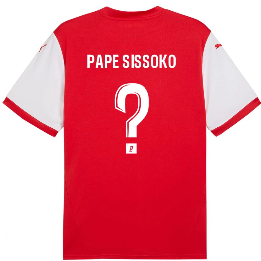 DanxenレディースNiama Pape Sissoko#0赤 白ホームシャツ2024/25ジャージーユニフォーム