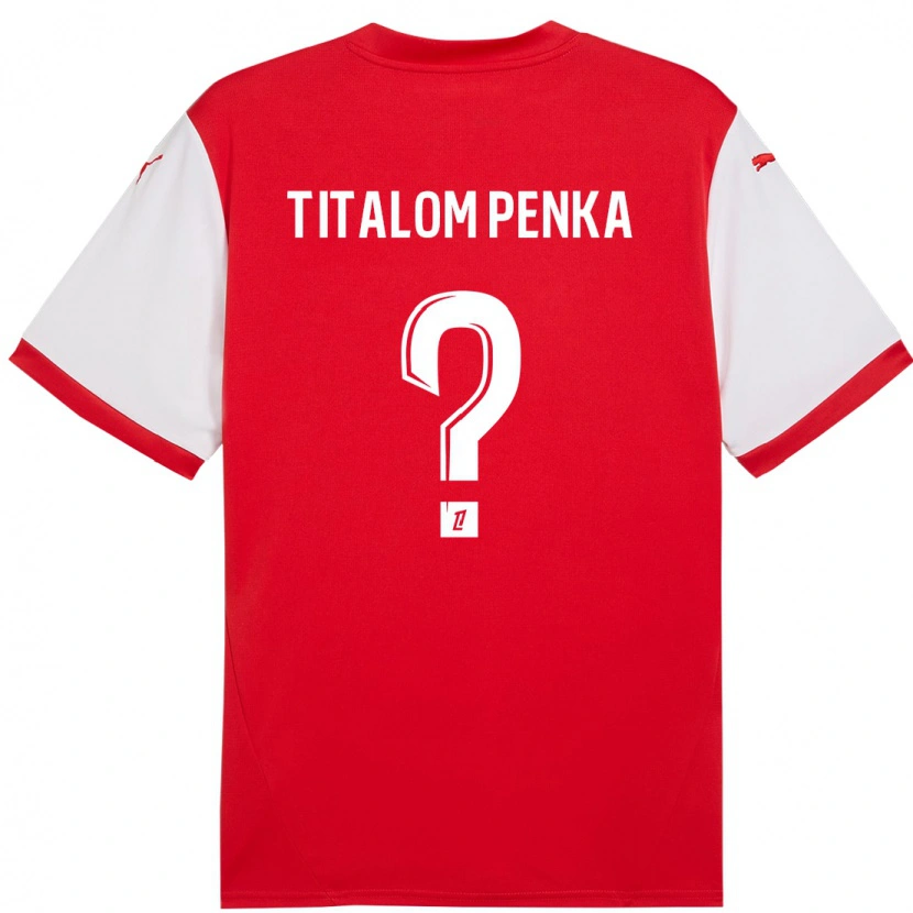 DanxenレディースMathéo Titalom Penka#0赤 白ホームシャツ2024/25ジャージーユニフォーム