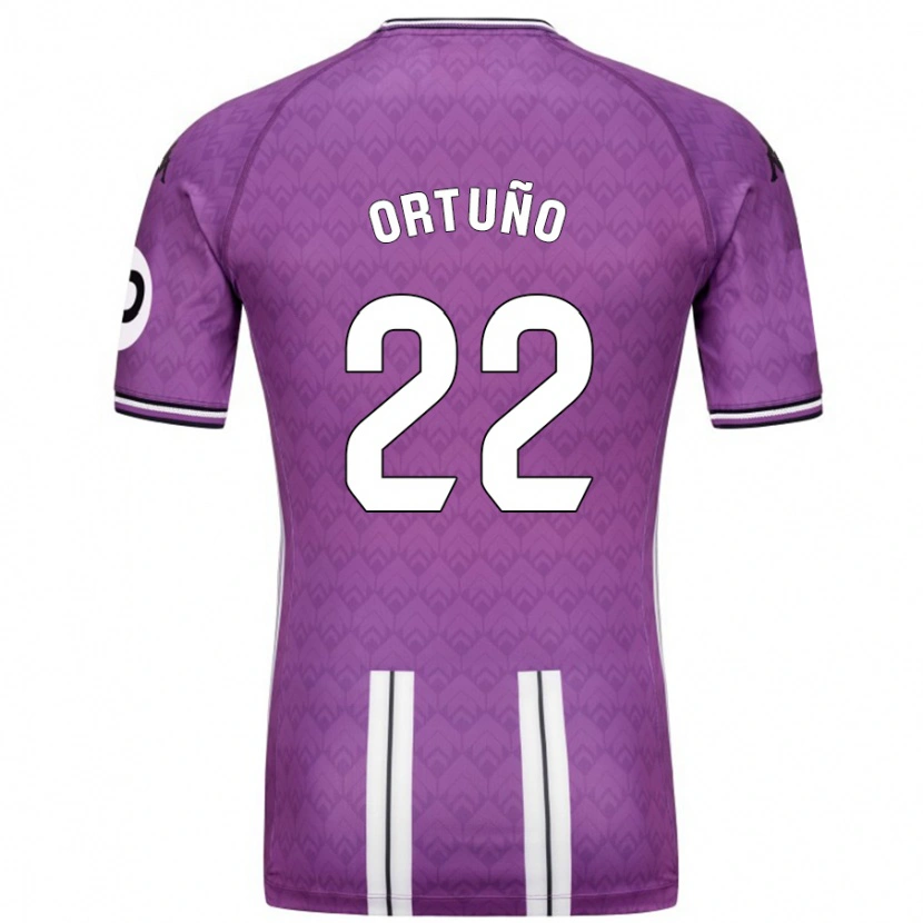 DanxenレディースFran Ortuño#22紫 白ホームシャツ2024/25ジャージーユニフォーム