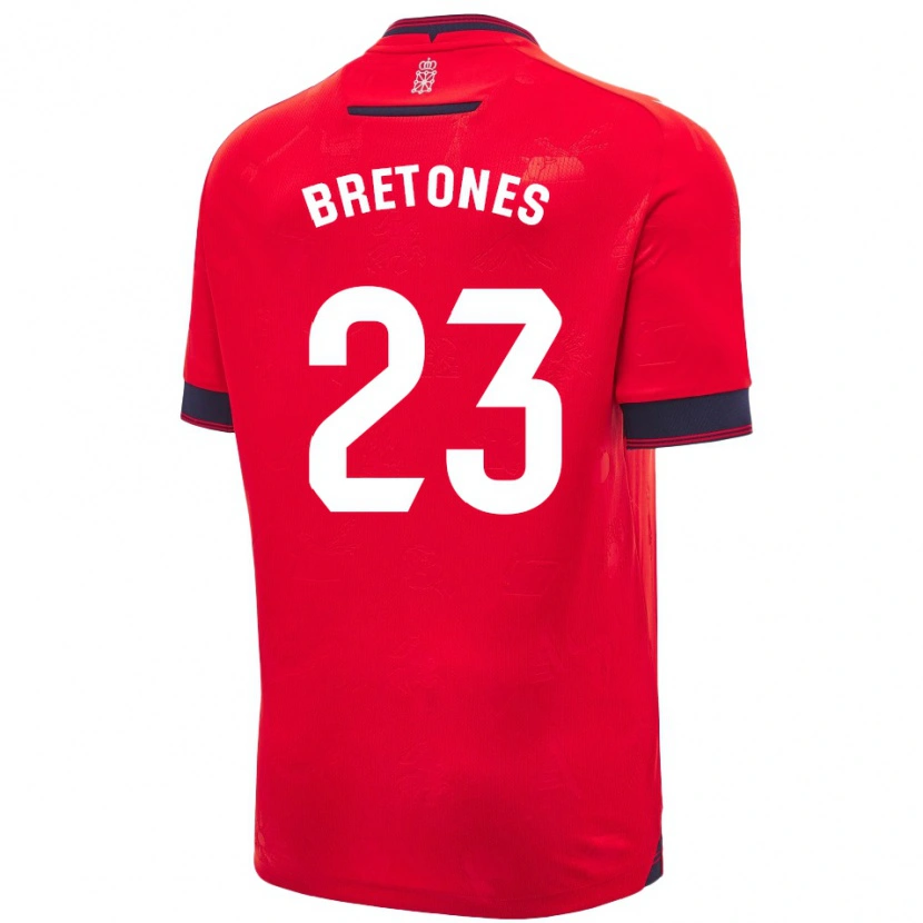 DanxenレディースAbel Bretones#23赤 白ホームシャツ2024/25ジャージーユニフォーム