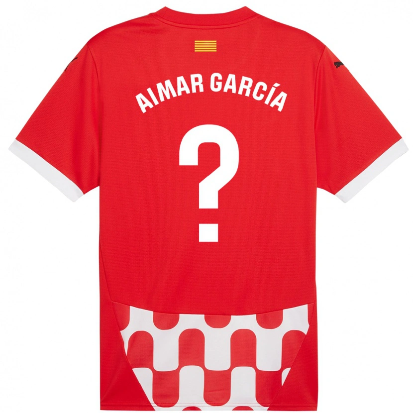 DanxenレディースAimar García#0赤 白ホームシャツ2024/25ジャージーユニフォーム