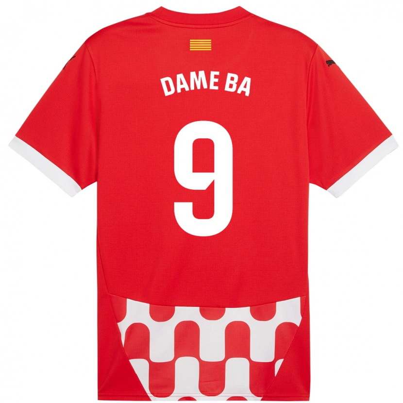 DanxenレディースPapa Dame Ba#9赤 白ホームシャツ2024/25ジャージーユニフォーム