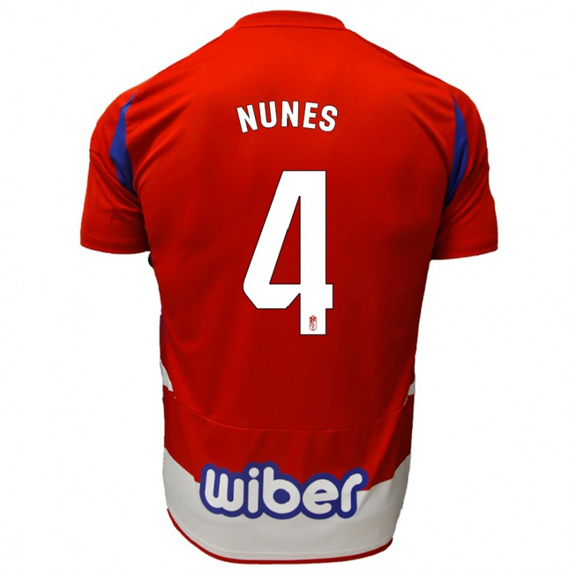 DanxenレディースDavid Nunes#4赤 白 青ホームシャツ2024/25ジャージーユニフォーム