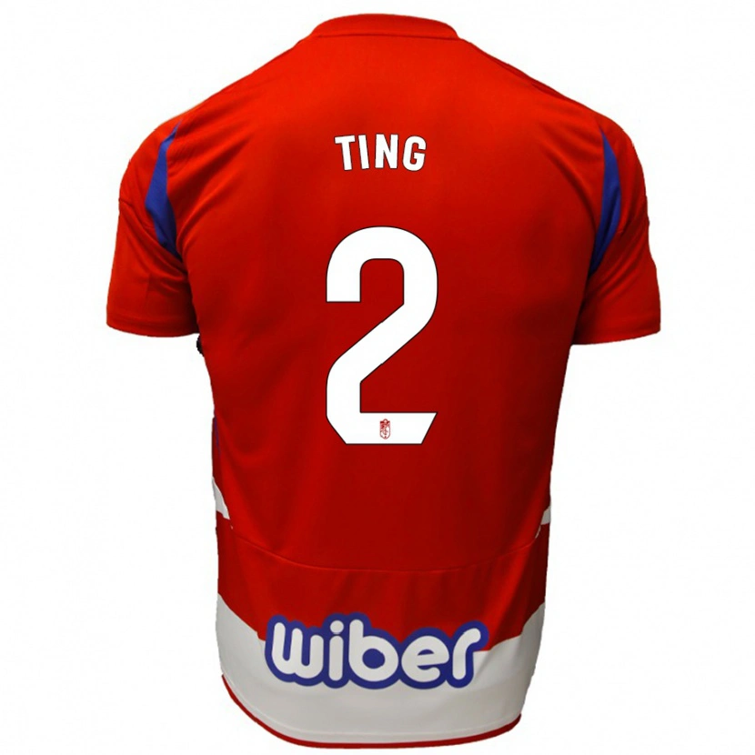 DanxenレディースXie Ting#2赤 白 青ホームシャツ2024/25ジャージーユニフォーム