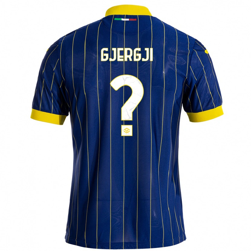 DanxenレディースArbjon Gjergji#0青 黄ホームシャツ2024/25ジャージーユニフォーム
