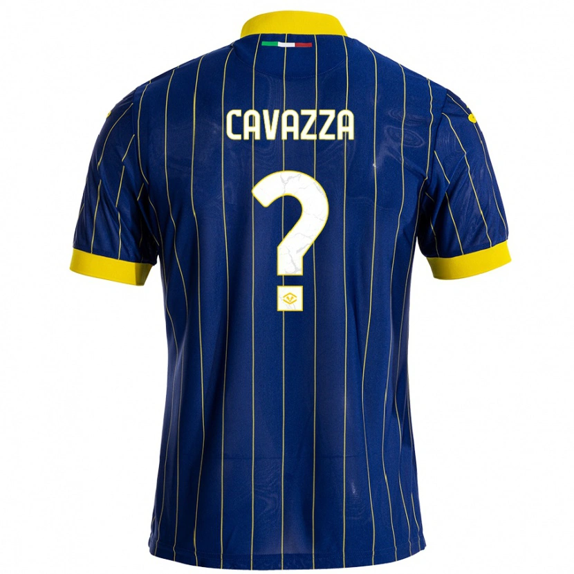 DanxenレディースFilippo Cavazza#0青 黄ホームシャツ2024/25ジャージーユニフォーム