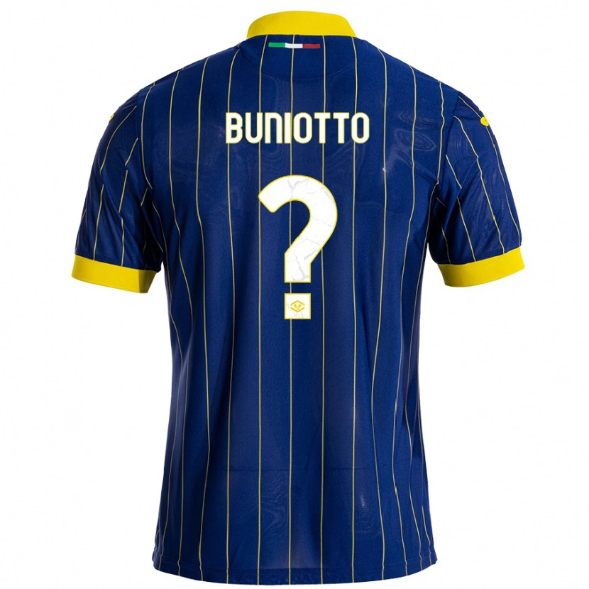 DanxenレディースMattia Buniotto#0青 黄ホームシャツ2024/25ジャージーユニフォーム