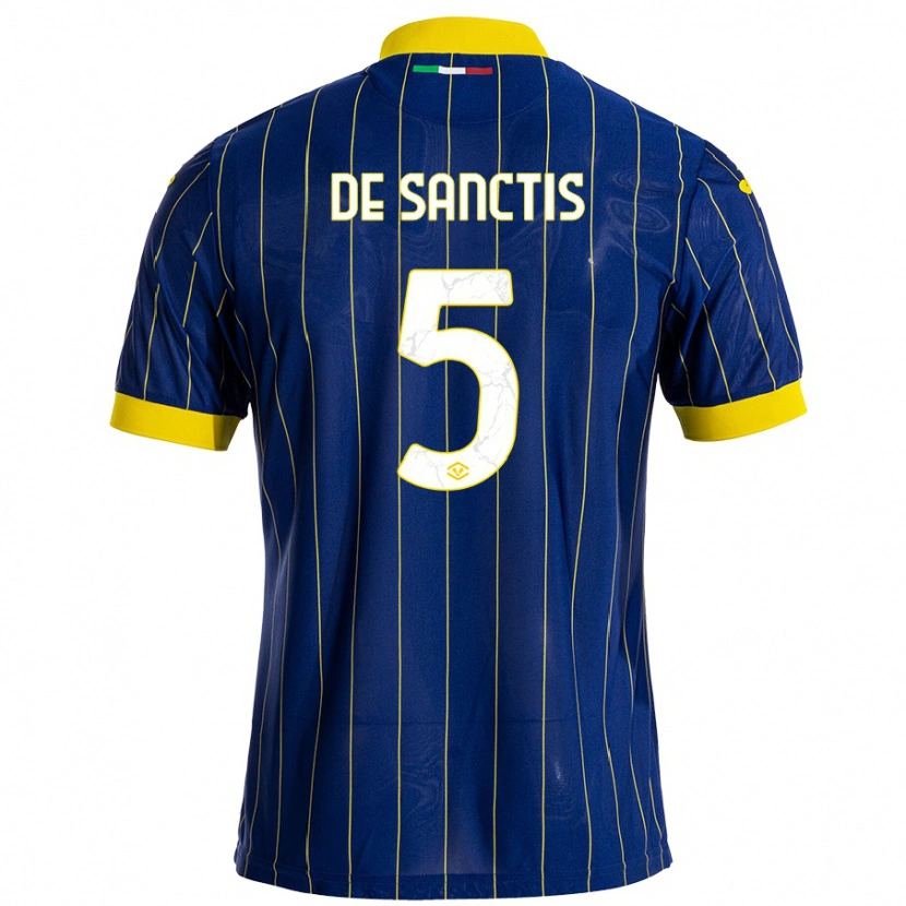 Danxenレディースオーロラ・デ・サンクティス#5青 黄ホームシャツ2024/25ジャージーユニフォーム