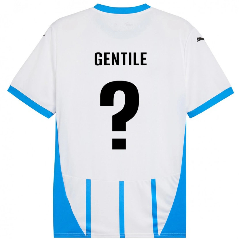 DanxenレディースRaffaele Gentile#0ホワイト ブルーアウェイシャツ2024/25ジャージーユニフォーム