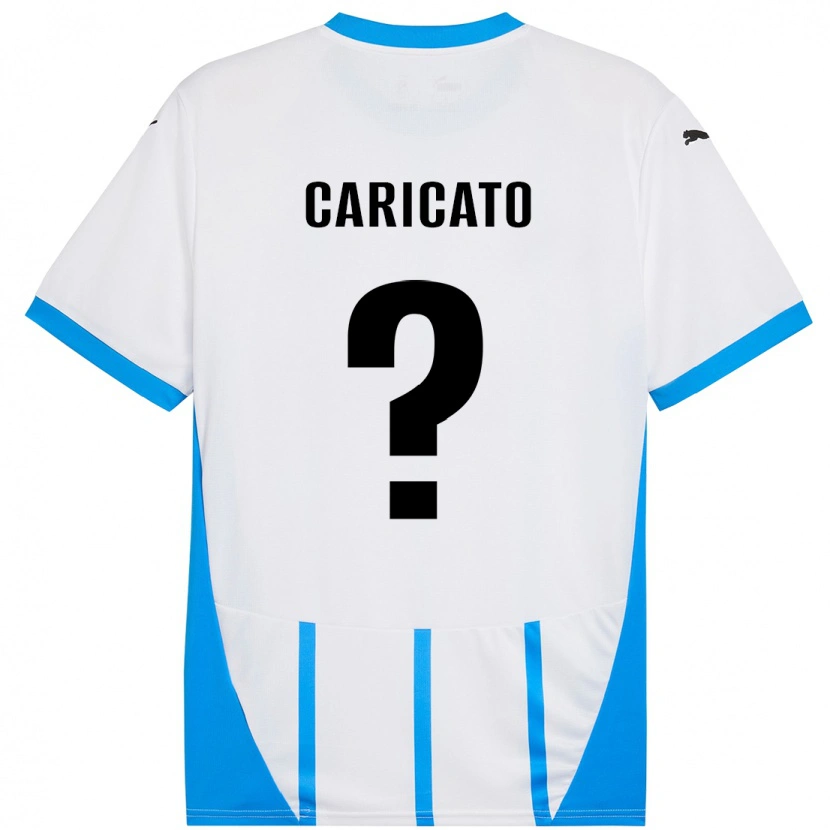 DanxenレディースTiziano Caricato#0ホワイト ブルーアウェイシャツ2024/25ジャージーユニフォーム