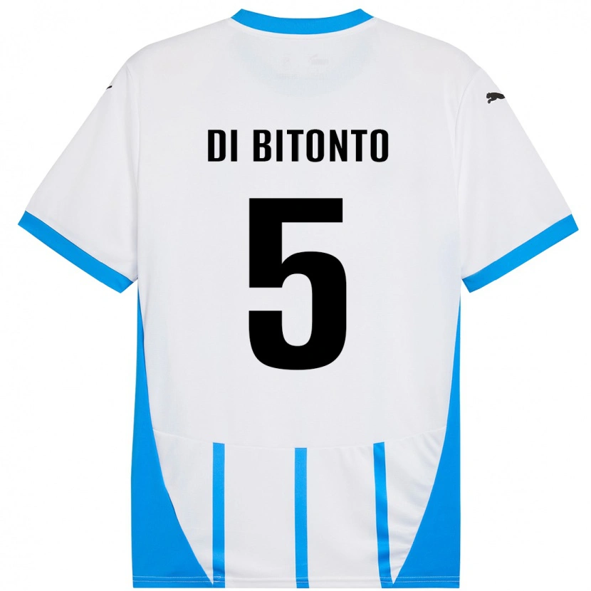 DanxenレディースAlessandro Di Bitonto#5ホワイト ブルーアウェイシャツ2024/25ジャージーユニフォーム