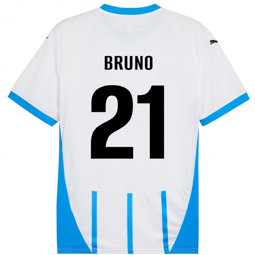 DanxenレディースKevin Bruno#21ホワイト ブルーアウェイシャツ2024/25ジャージーユニフォーム