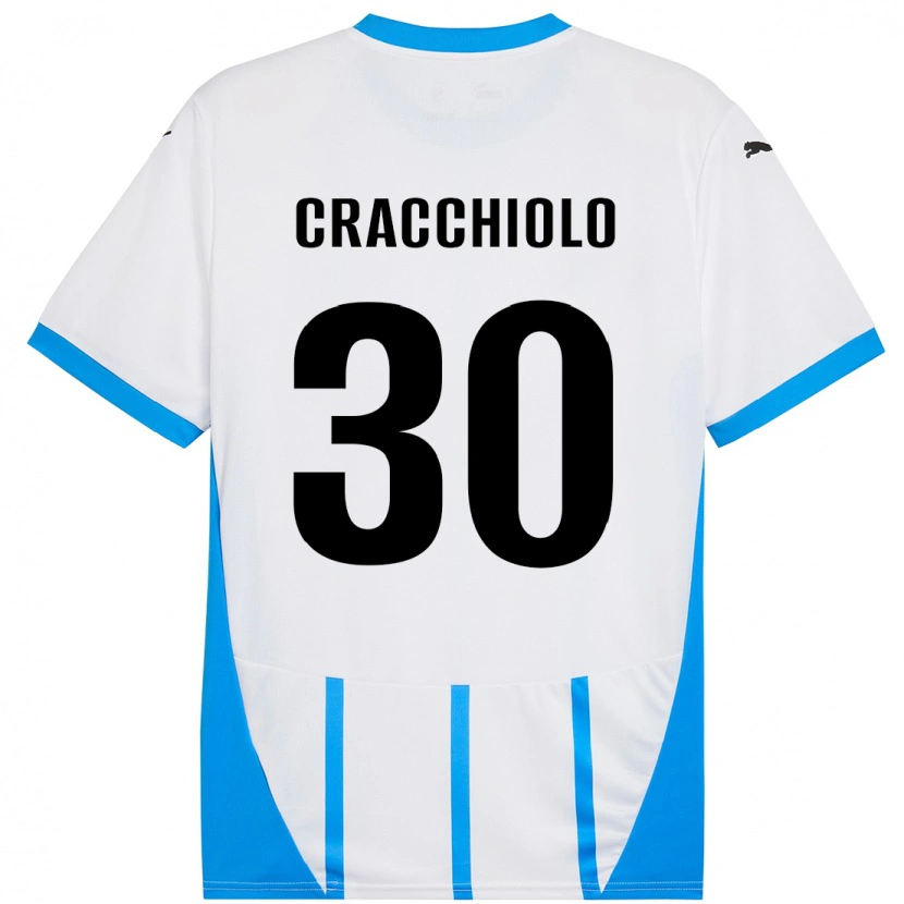 DanxenレディースLeonardo Cracchiolo#30ホワイト ブルーアウェイシャツ2024/25ジャージーユニフォーム