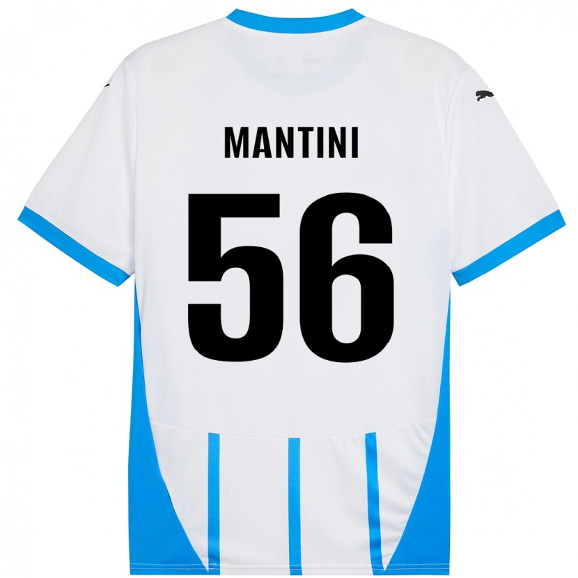 DanxenレディースRaffaele Mantini#56ホワイト ブルーアウェイシャツ2024/25ジャージーユニフォーム