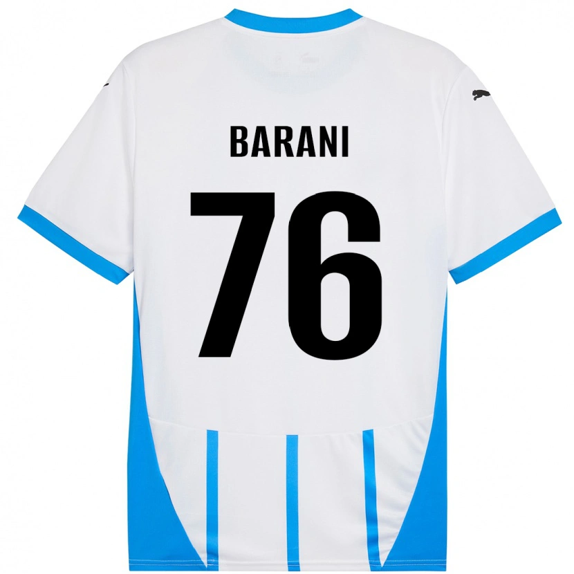 DanxenレディースLuca Barani#76ホワイト ブルーアウェイシャツ2024/25ジャージーユニフォーム