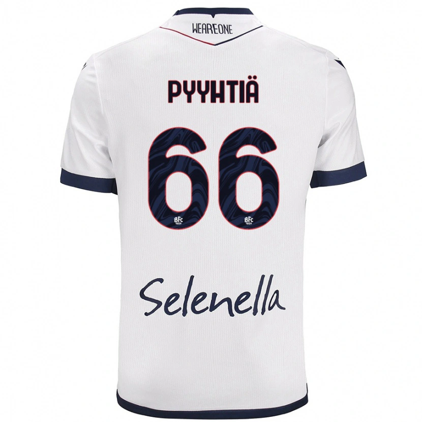 DanxenレディースNiklas Pyyhtiä#66ホワイト ロイヤルブルーアウェイシャツ2024/25ジャージーユニフォーム