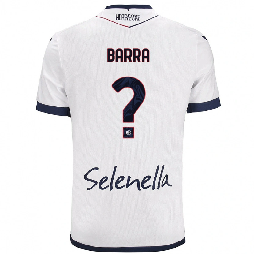 DanxenレディースEdoardo Barra#0ホワイト ロイヤルブルーアウェイシャツ2024/25ジャージーユニフォーム