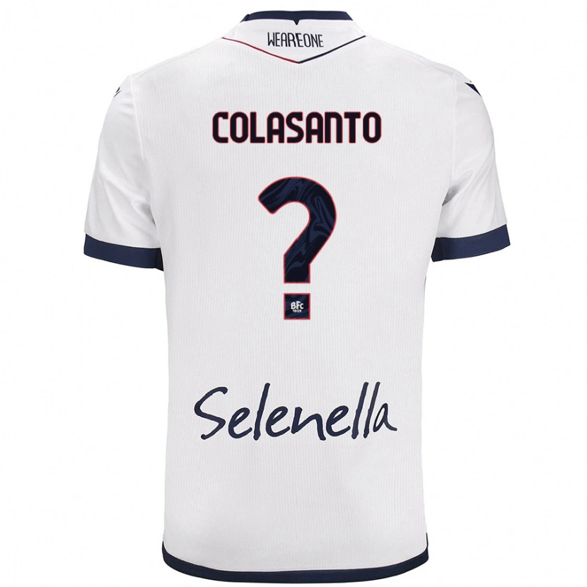 DanxenレディースPietro Colasanto#0ホワイト ロイヤルブルーアウェイシャツ2024/25ジャージーユニフォーム