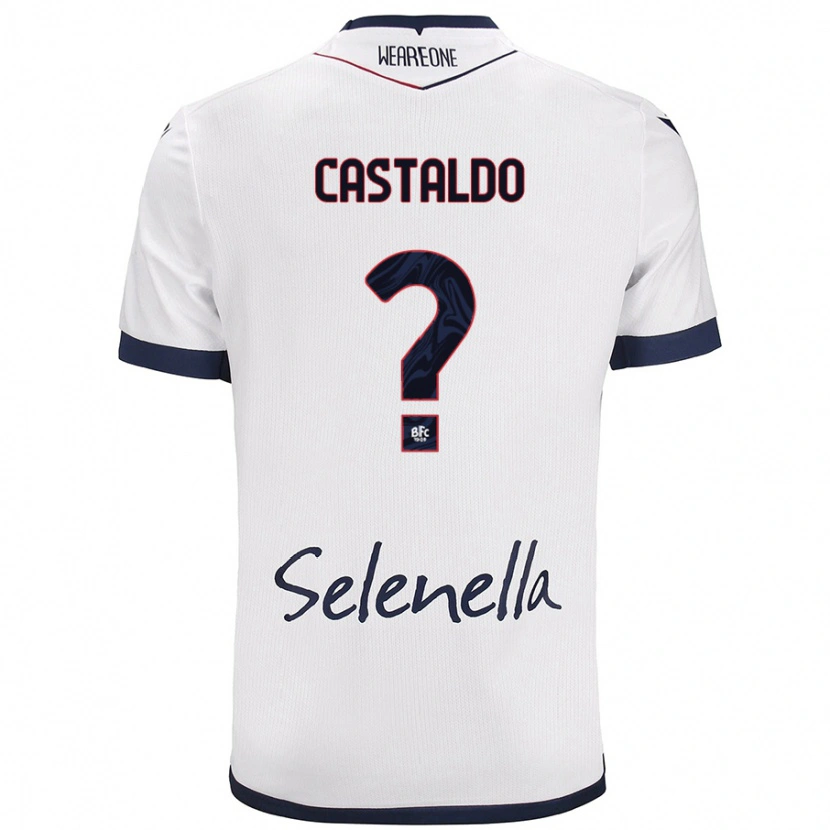 DanxenレディースFrancesco Castaldo#0ホワイト ロイヤルブルーアウェイシャツ2024/25ジャージーユニフォーム