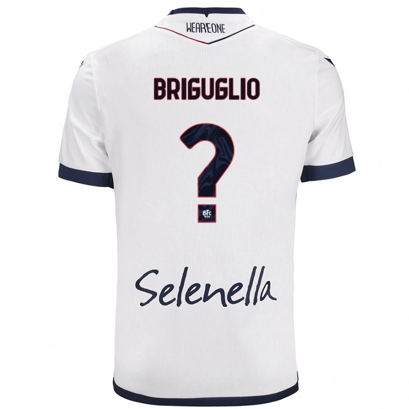 DanxenレディースChristian Briguglio#0ホワイト ロイヤルブルーアウェイシャツ2024/25ジャージーユニフォーム