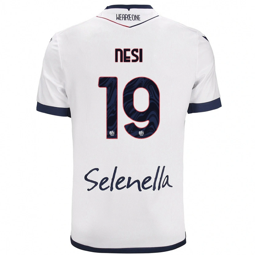 DanxenレディースLuca Nesi#19ホワイト ロイヤルブルーアウェイシャツ2024/25ジャージーユニフォーム