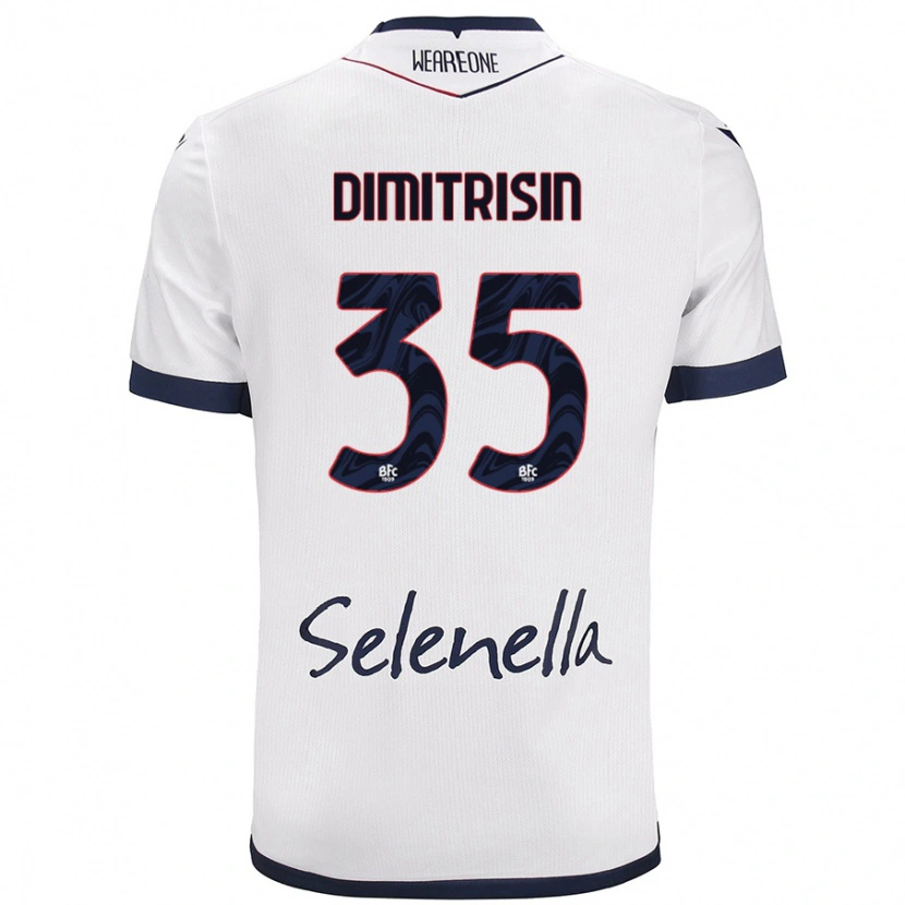 DanxenレディースDanila Dimitrișin#35ホワイト ロイヤルブルーアウェイシャツ2024/25ジャージーユニフォーム