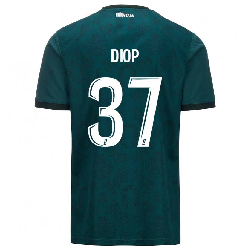 Danxenレディースイードン・ディオプ#37ダークグリーンアウェイシャツ2024/25ジャージーユニフォーム